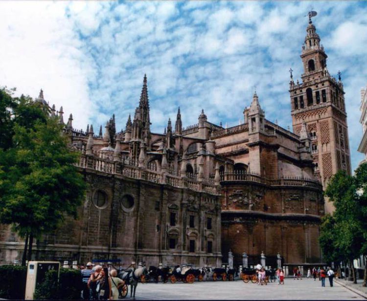 Jewish quarter and cathedral Seville